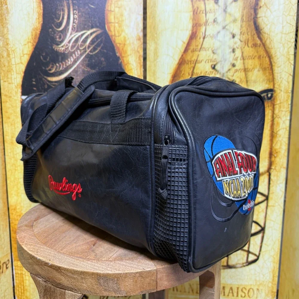 Rawlings Duffle Bag Black Vintage 2001 NCAA Basketball Final Four Twin Cities